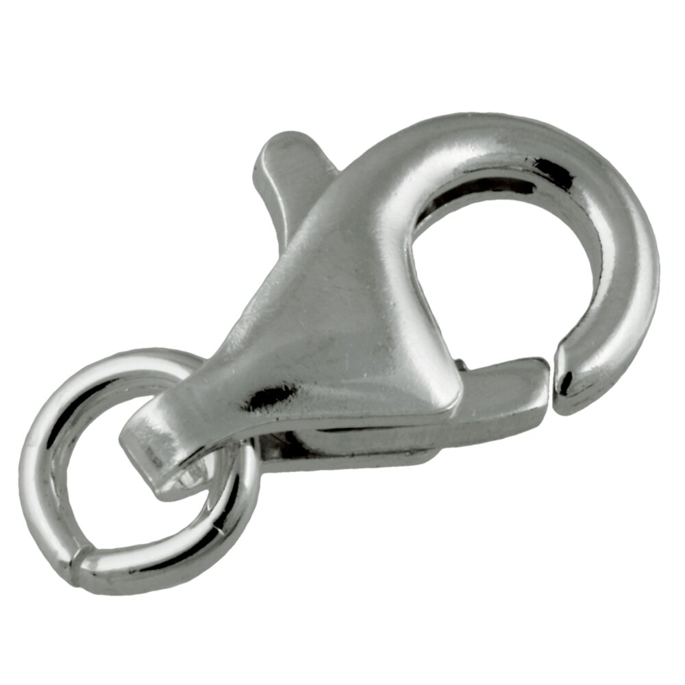 Carabine trigger clasp with jump ring 750/- white gold 