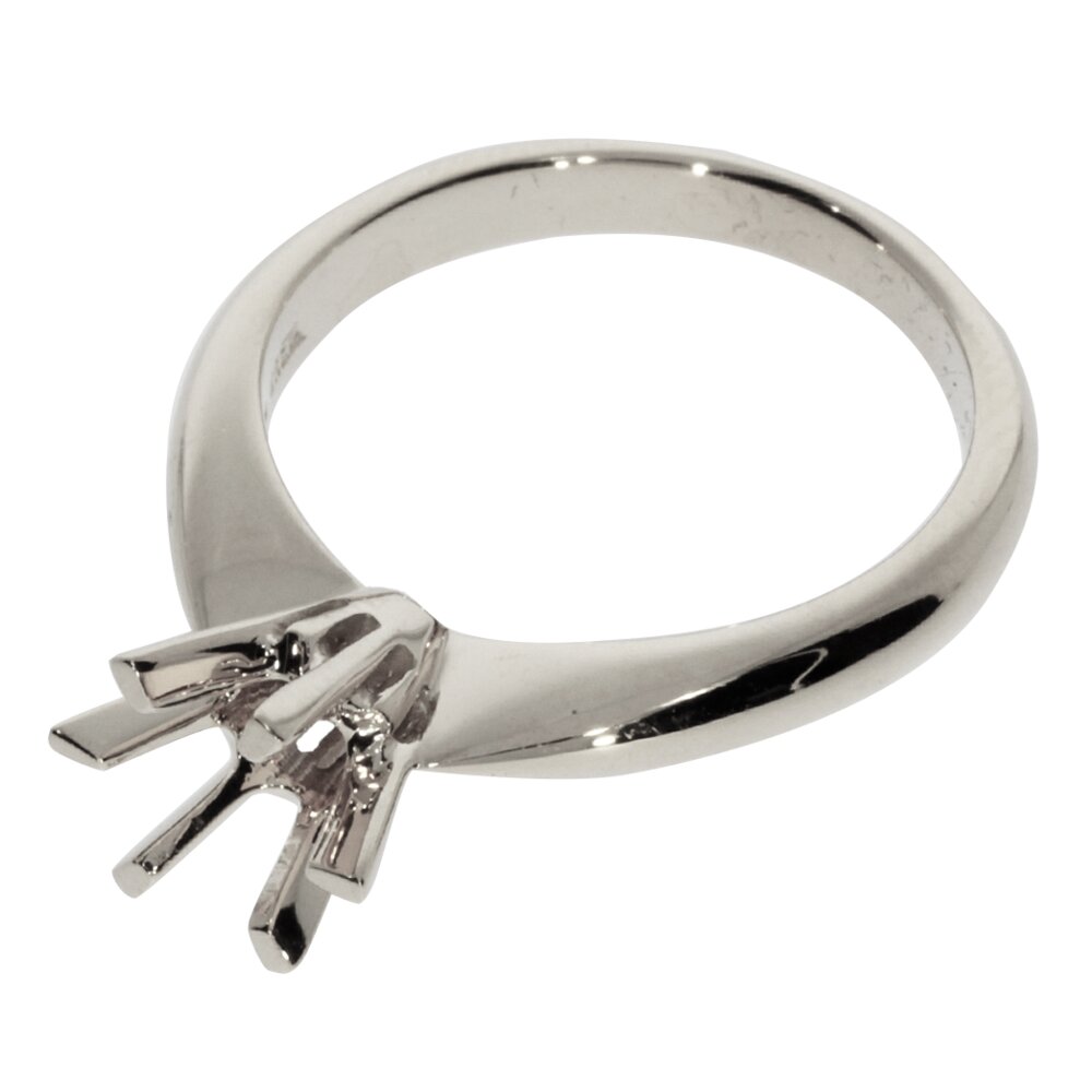 Ring with 6 prongs 750/- white gold 