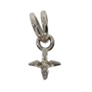 Pendant with 4 prongs 585/- white gold