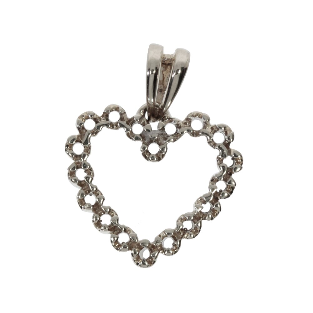 Heart-shaped pendant 750/- white gold 