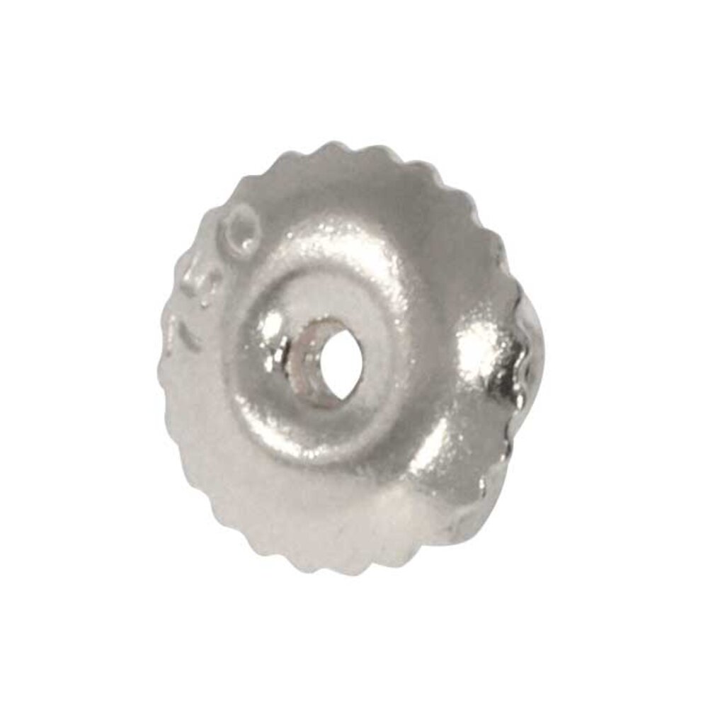 Threaded ear nut 750/- white gold 