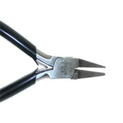 Bending plier with narrow jaws, flat/halfround