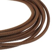 Woven rubber by meter, brown, 6.00 mm