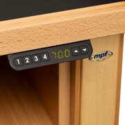 Height-adjustable work bench for goldsmiths