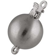 Matt ball clasp 585/- white gold