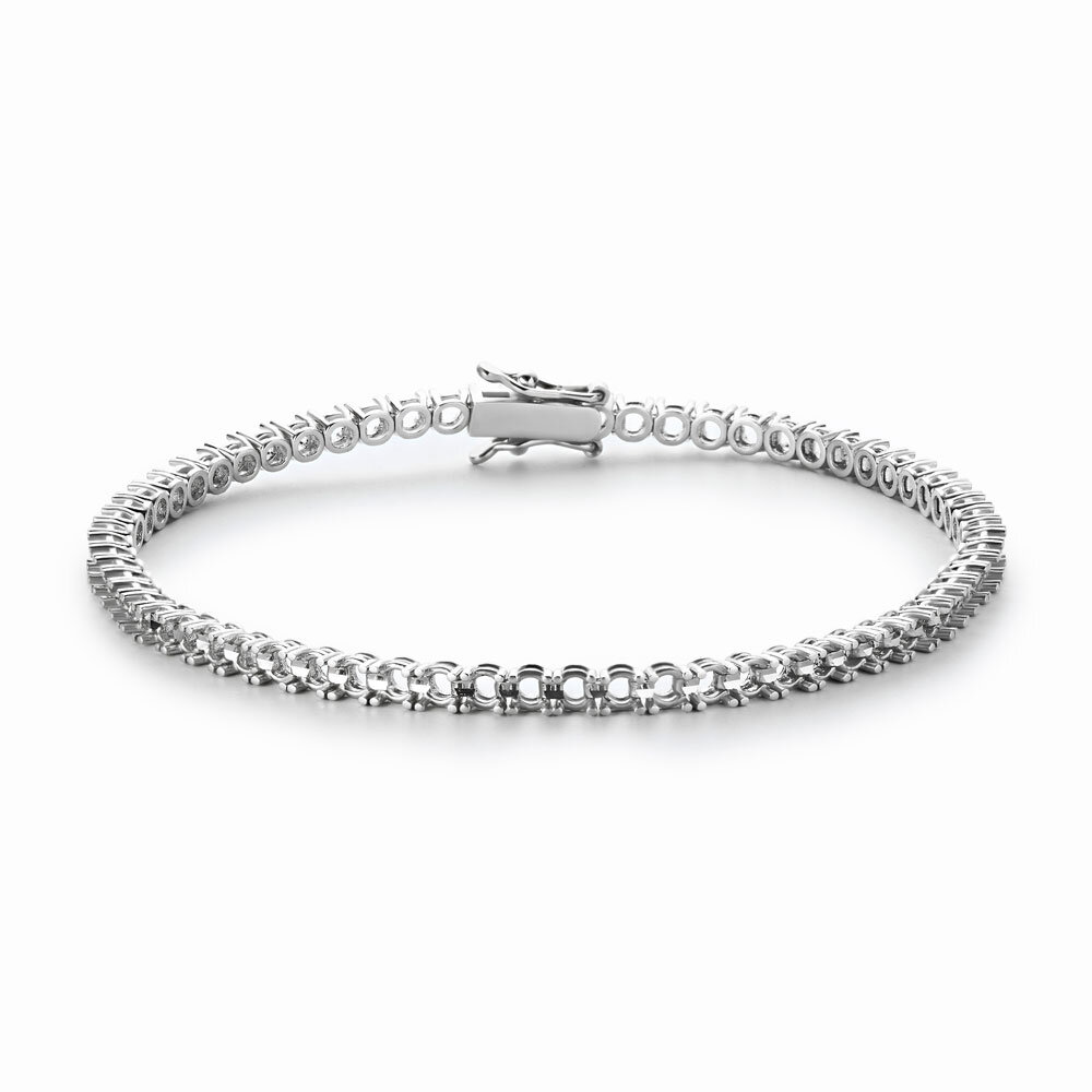 Tennis bracelet 750/- white gold 