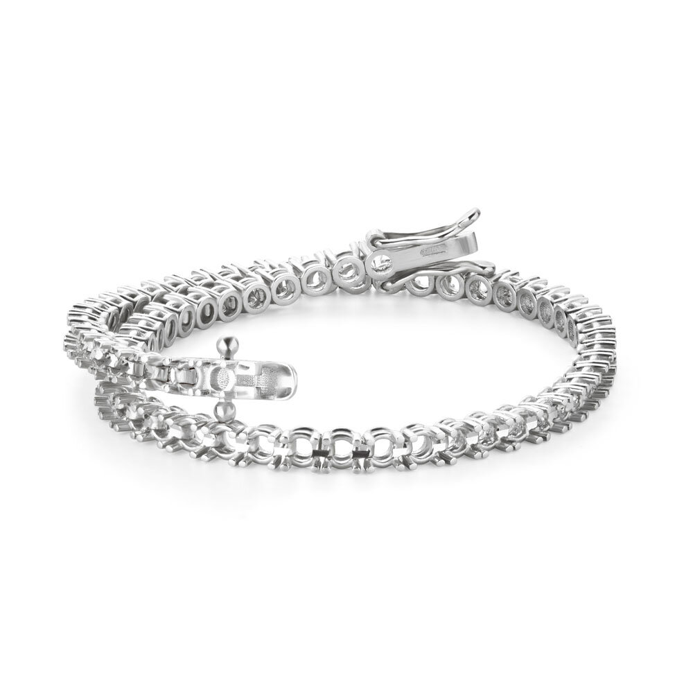 Tennis bracelet 750/- white gold 