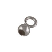 Capsule with a small open jump ring 925/- rhodium plated