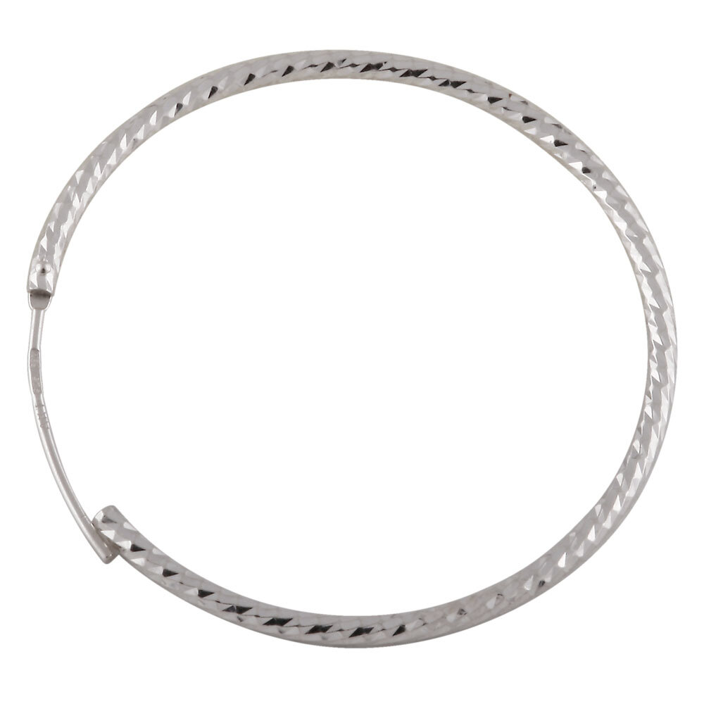 Round faceted hoop 925/- 