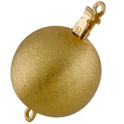 Matt ball clasp 925/- gold-plated