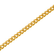 Bracelet curb diamond cut 925/- gold-platede