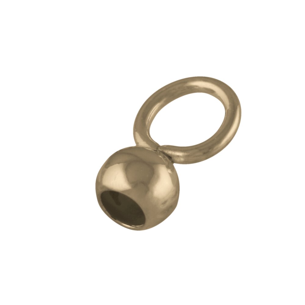 Capsule with a large closed jump ring 585/- yellow gold 