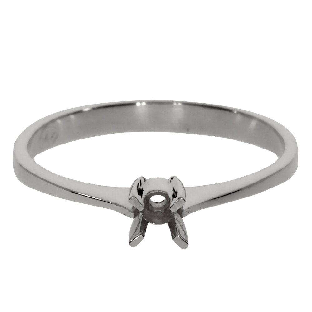 Ring with 4 prongs 585/- white gold 