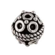 Bead with circles 925/-, oxidised