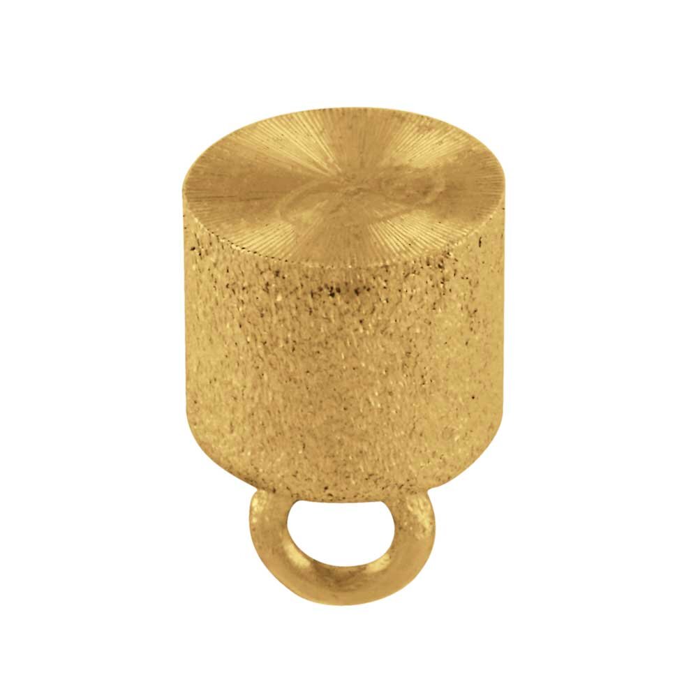 Matt cylinder-shaped magnet clasp 925/- gold-plated, 12.00 x 7.00 mm 