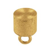 Matt cylinder-shaped magnet clasp 925/- gold-plated, 12.00 x 7.00 mm