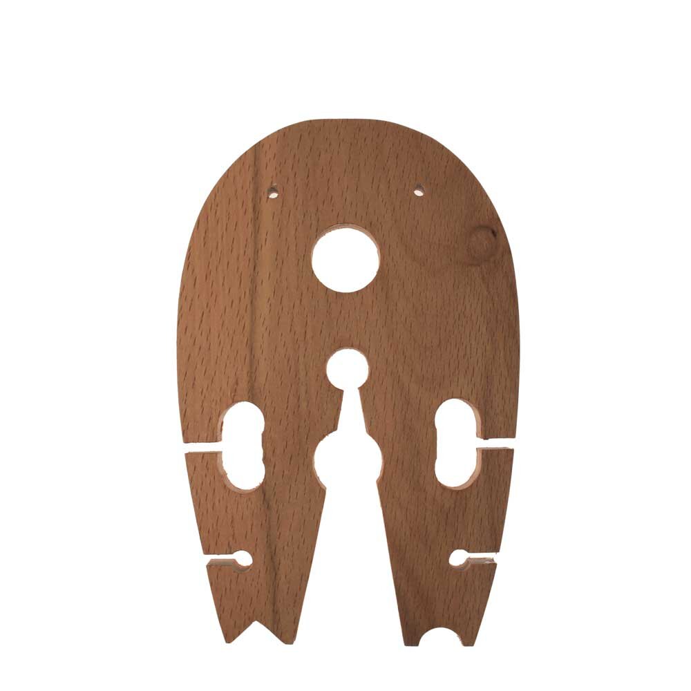 Saw board with cutouts, oval design 