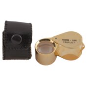 Magnifier triplet in gold colour 10X - 18 mm