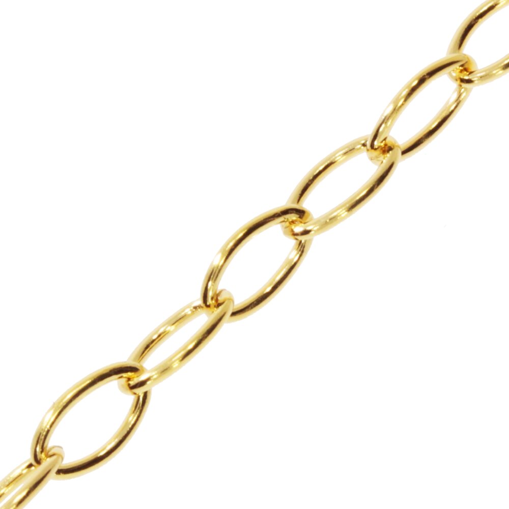 Trace oval open 925/- gold-plated 