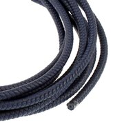 Woven rubber by meter, blue, 6.00 mm