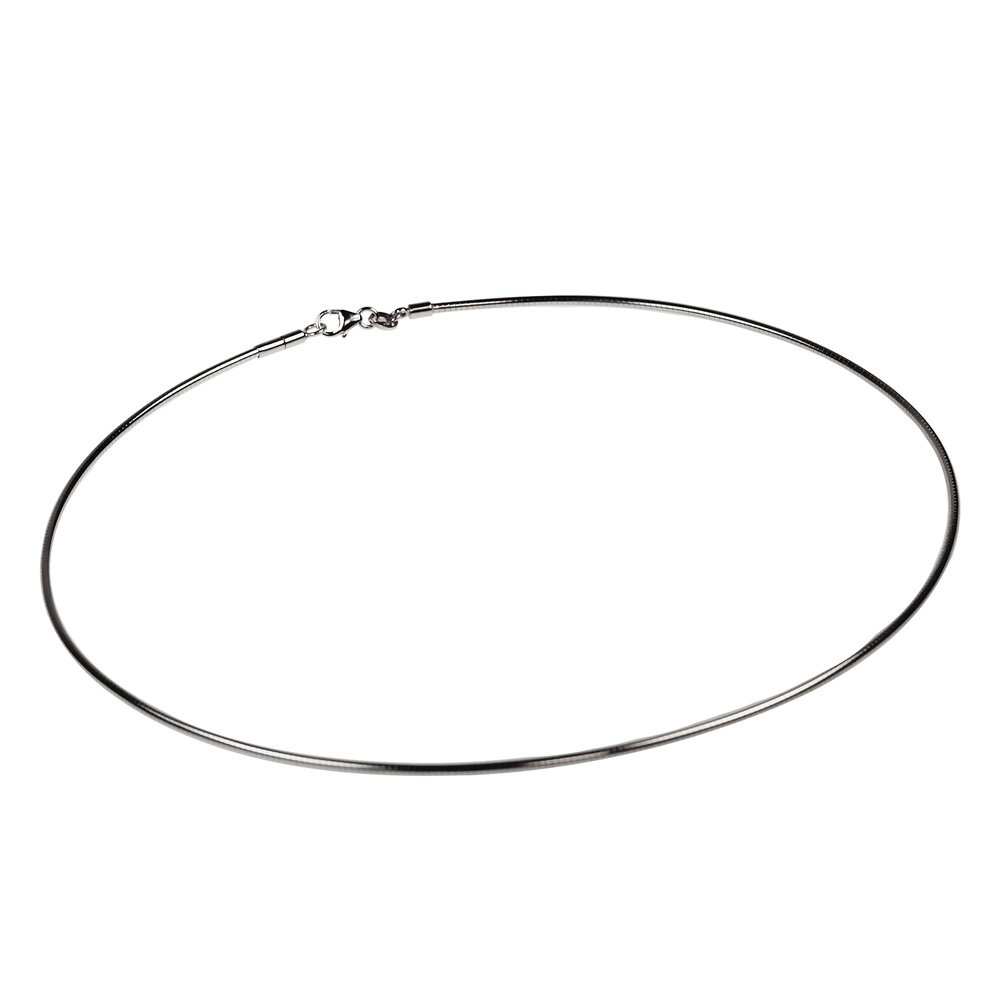 Collier omega med gevind 750/- hvidguld 