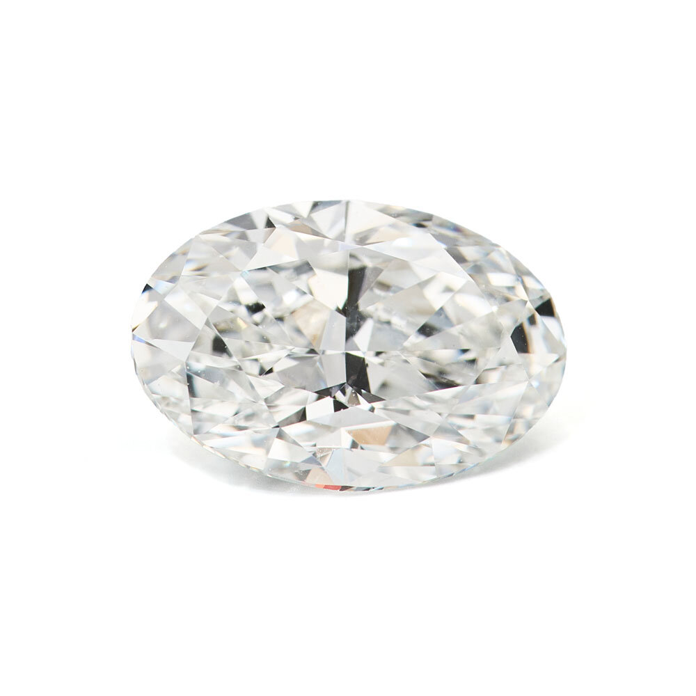 Diamant, oval slibning, ædelsten