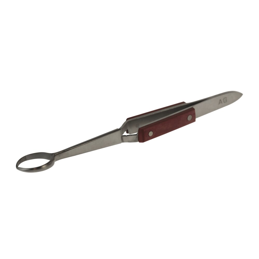 Soldering tweezer, wide oval jaws 