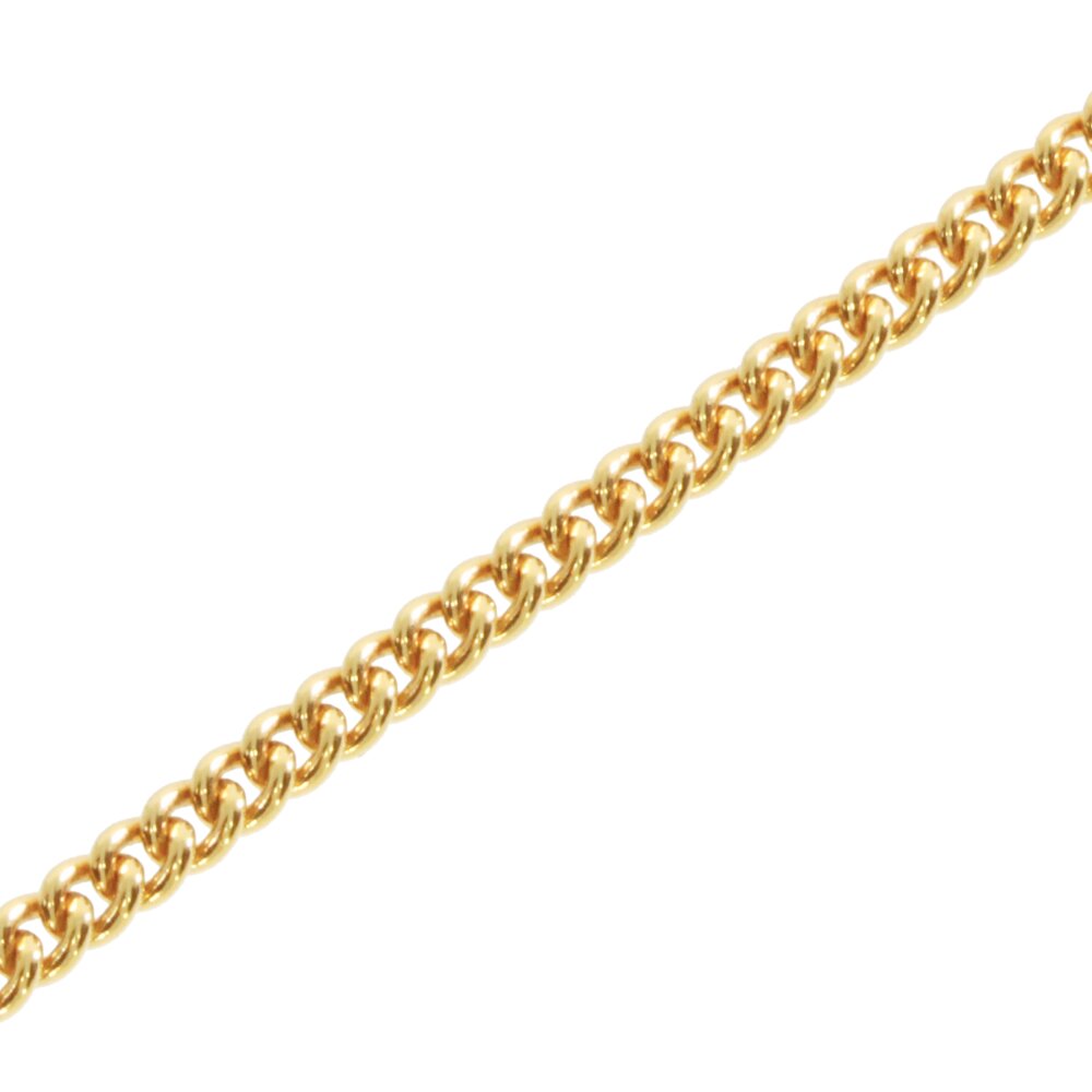 Curb round 750/- yellow gold 