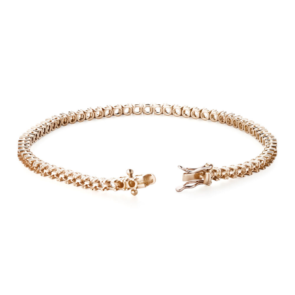 Tennis bracelet 750/- rose gold 