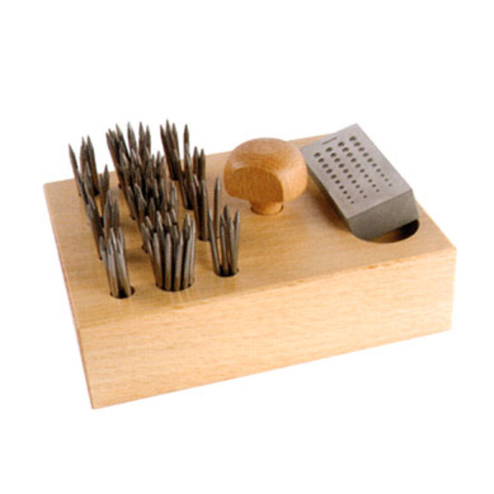 Beading tool set with beading block 