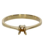 Ring with 4 prongs 585/- yellow gold