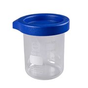 Glass beaker with lid