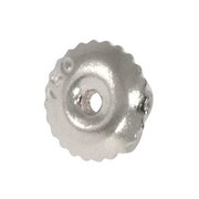 Threaded ear nut 750/- white gold