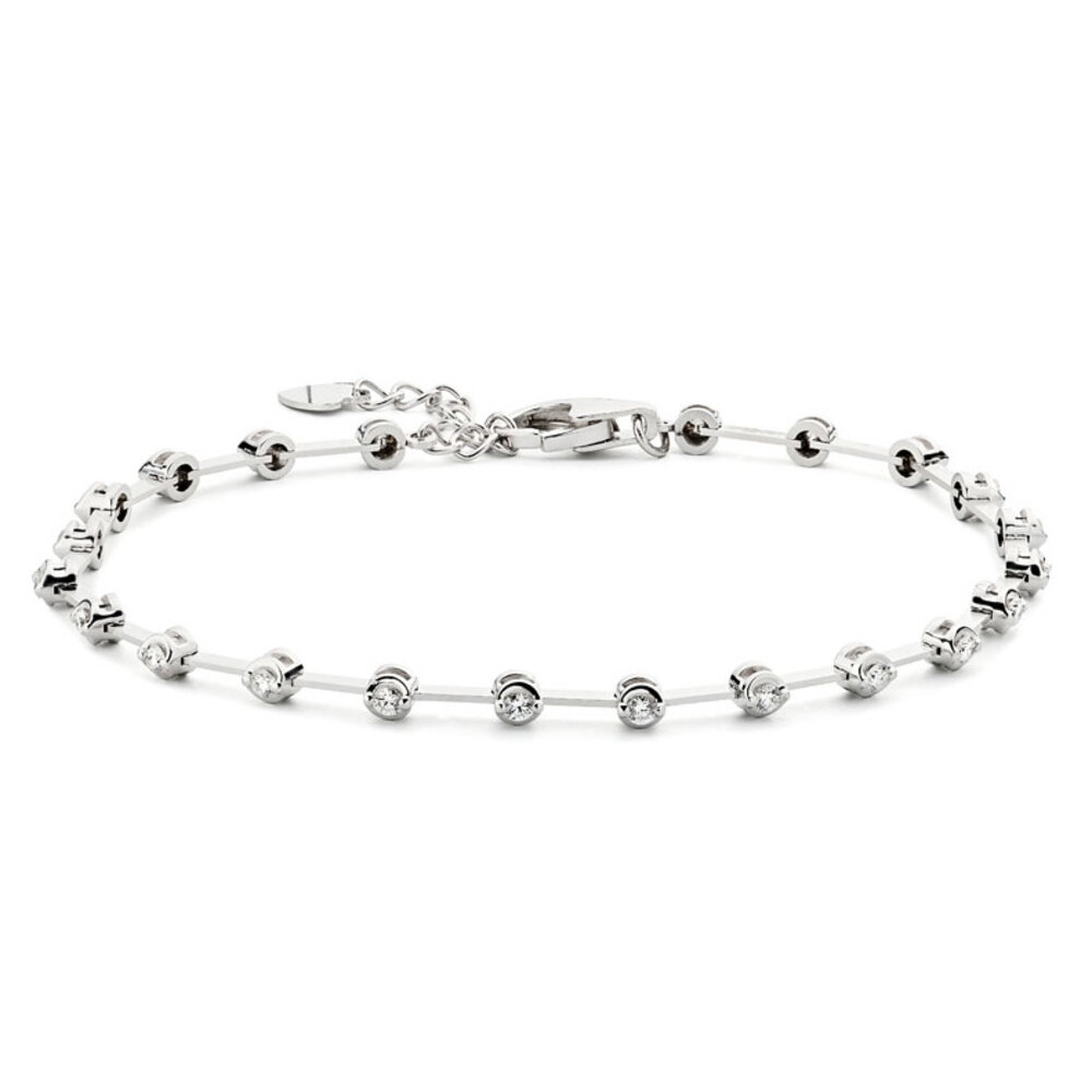 Bracelet with 22 brilliants 750/- white gold 