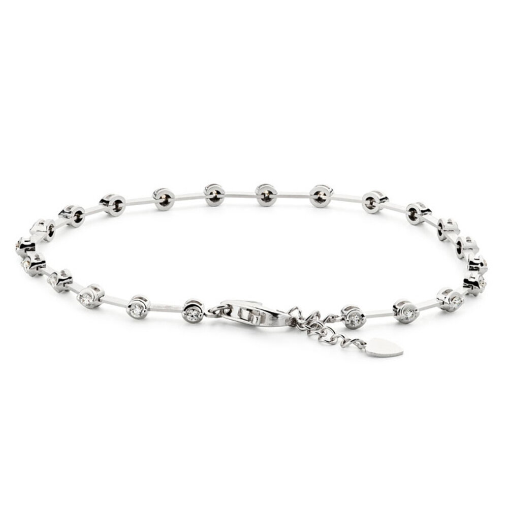 Bracelet with 22 brilliants 750/- white gold 