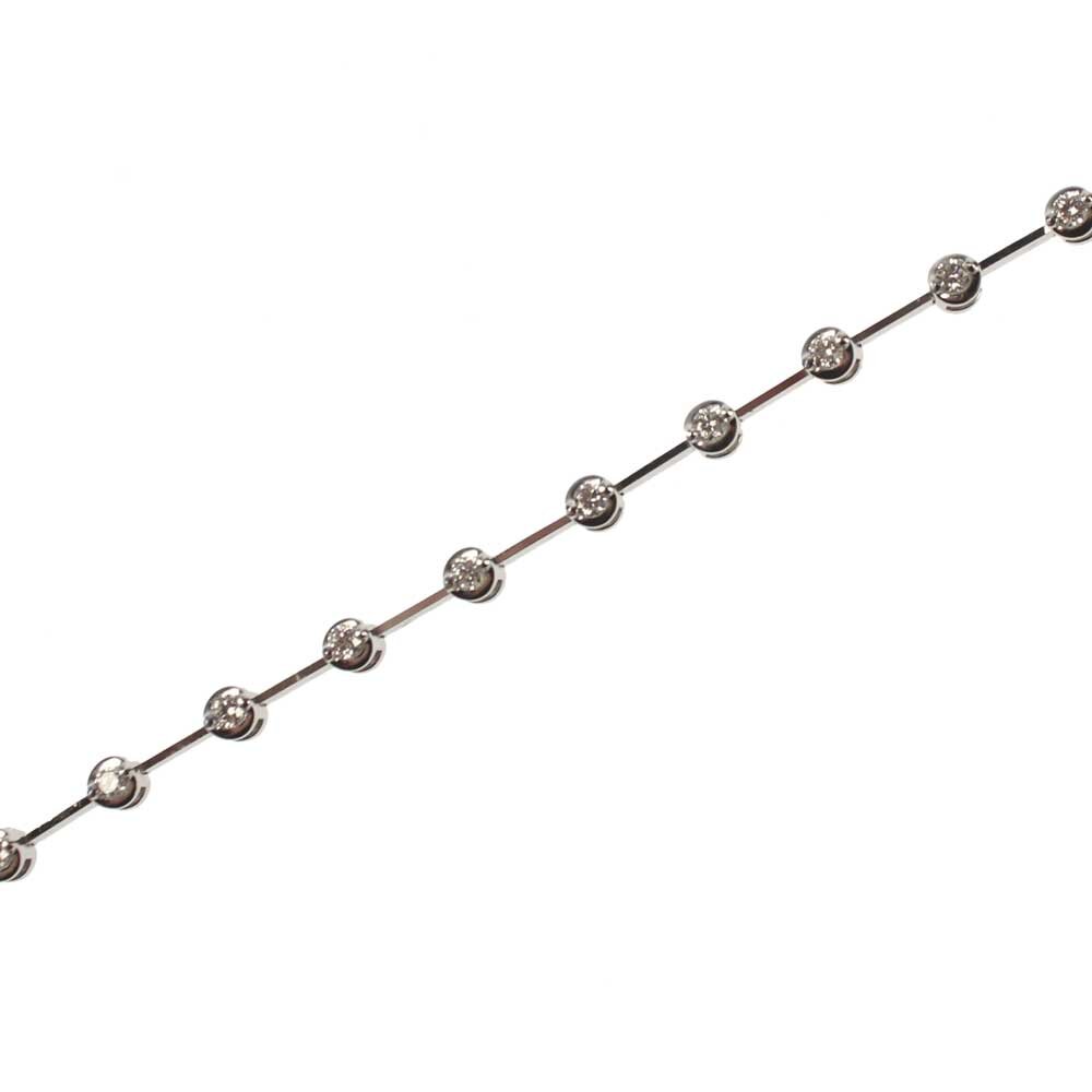 Bracelet with 22 brilliants 750/- white gold 