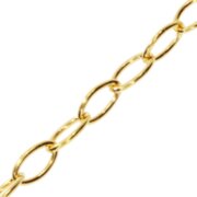 Trace oval open 925/- gold-plated