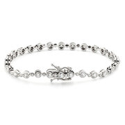 Bracelet with 56 brilliants 750/- white gold