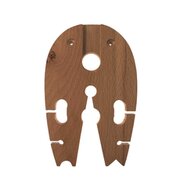 Saw board with cutouts, oval design