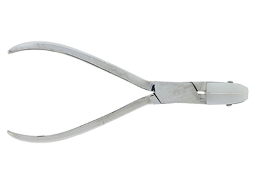 Flat nose plier with nylon jaws, 140 mm 