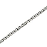 Necklace venetian box diamond cut 750/- white gold