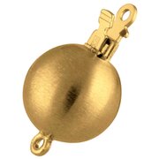 Matt ball clasp 585/- yellow gold