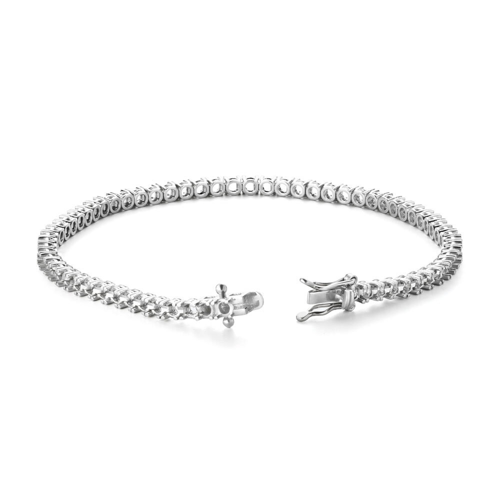 Tennis bracelet 750/- white gold 