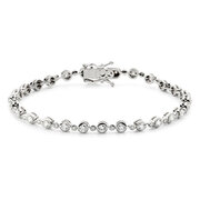 Bracelet with 56 brilliants 750/- white gold