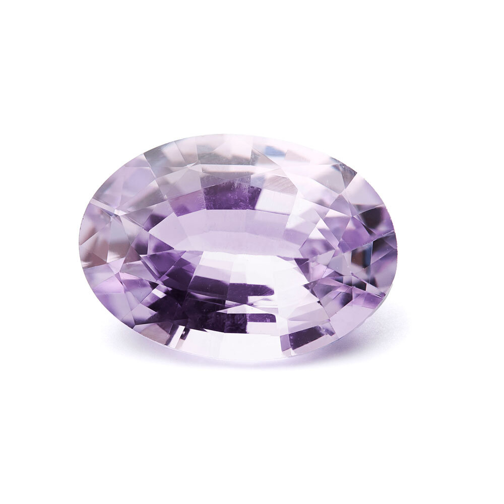 Safir, lilla, oval facet, 7,00 x 5,00 mm 