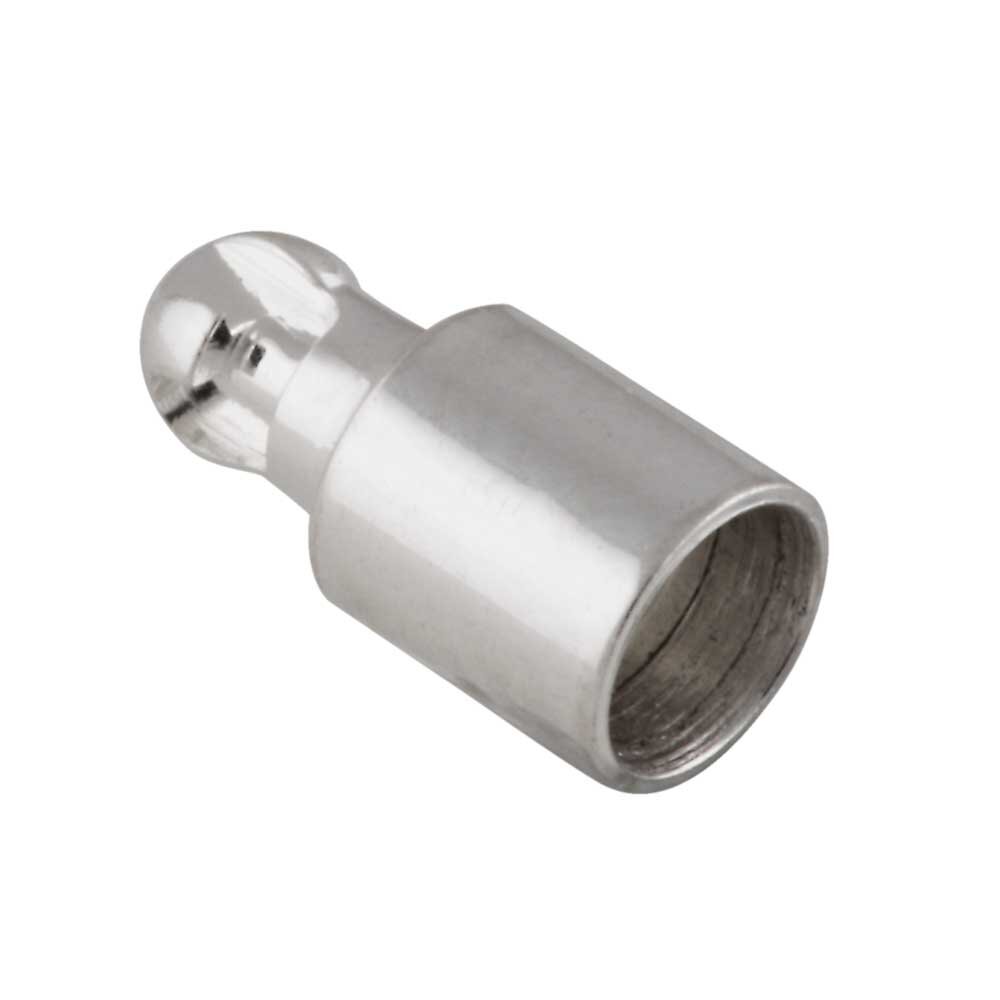 End cap bayonet key for lock cylinder, 925/- silver 