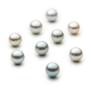 Grey saltwater pearls, cultured, 6.00 - 6.50 mm