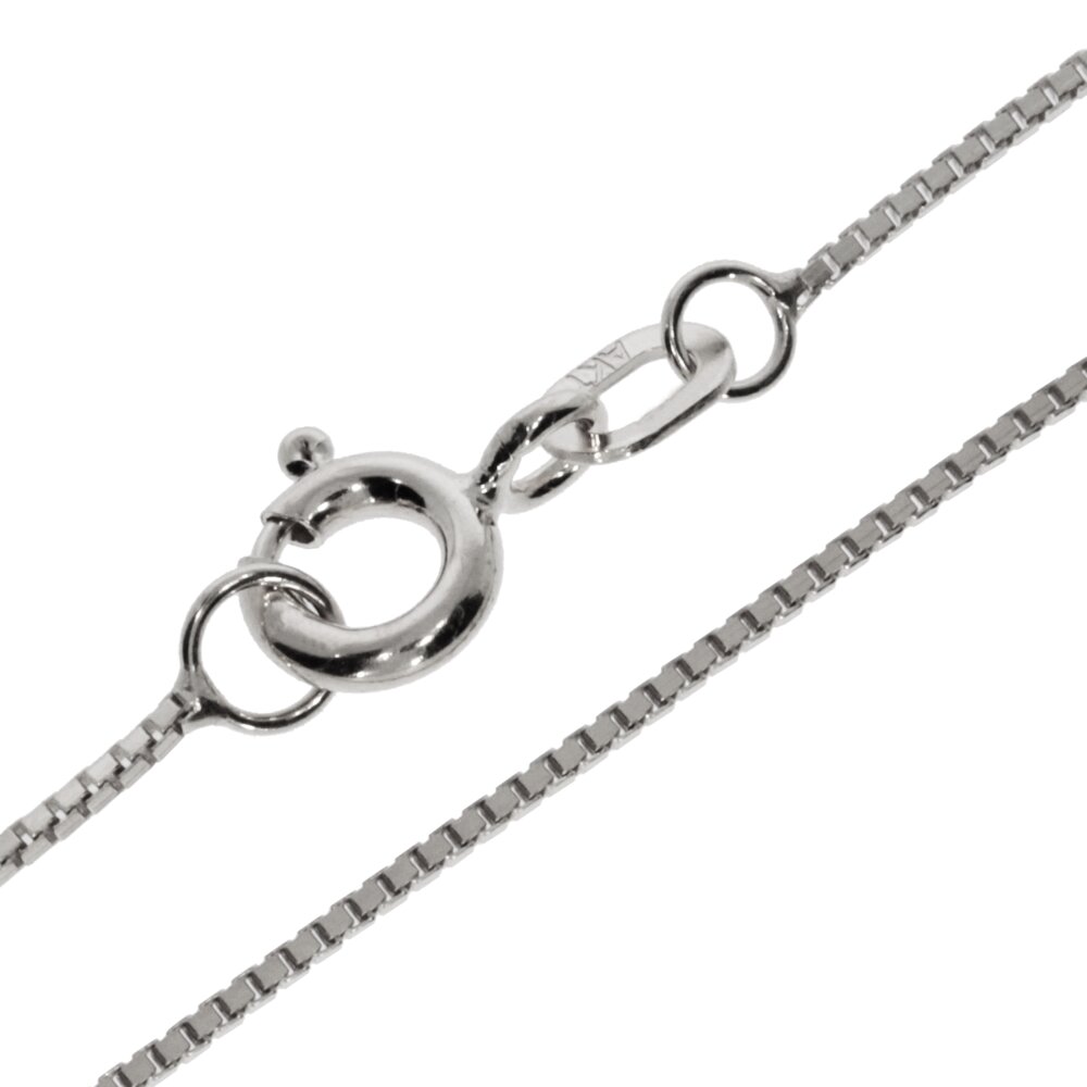 Necklace venetian box diamond cut 585/- white gold 