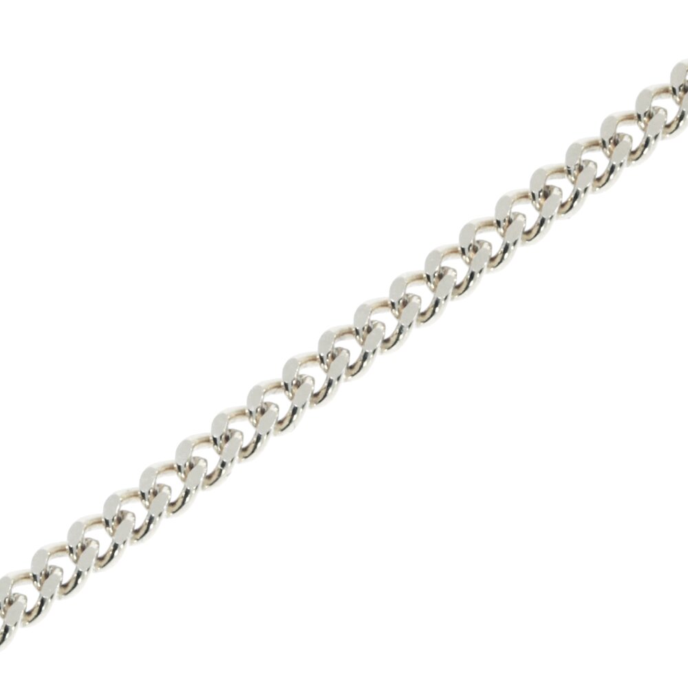 Necklace curb diamond cut 585/- white gold 