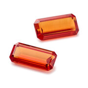 Synthetic padparadscha, octagon